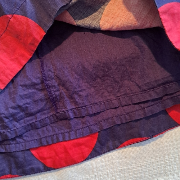Mini Boden girls size 4-5 years purple with red dots dress, has pockets #1 of 2 - Picture 5 of 6